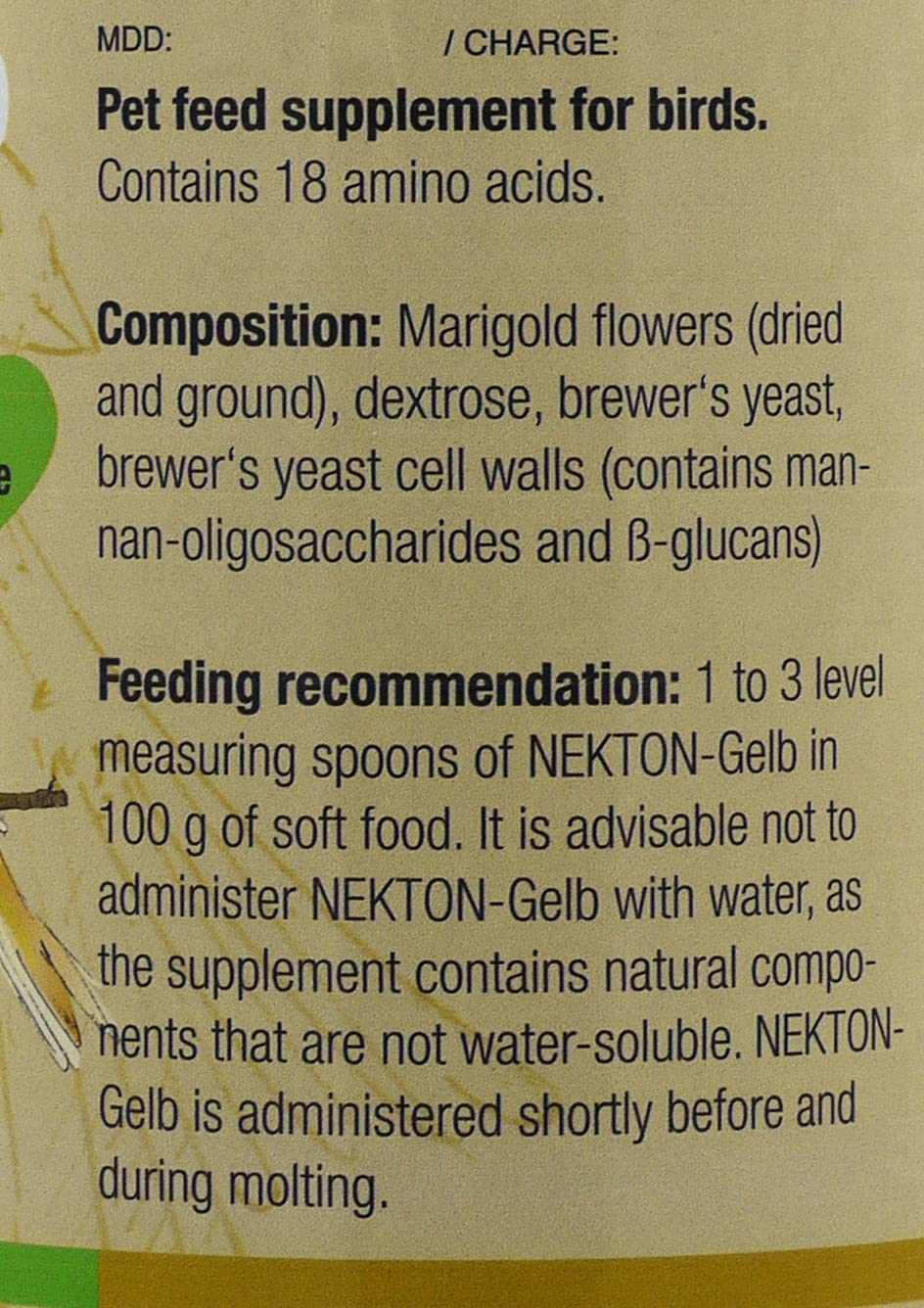 Nekton Gelb – plumas amarillas más vivas gracias al producto