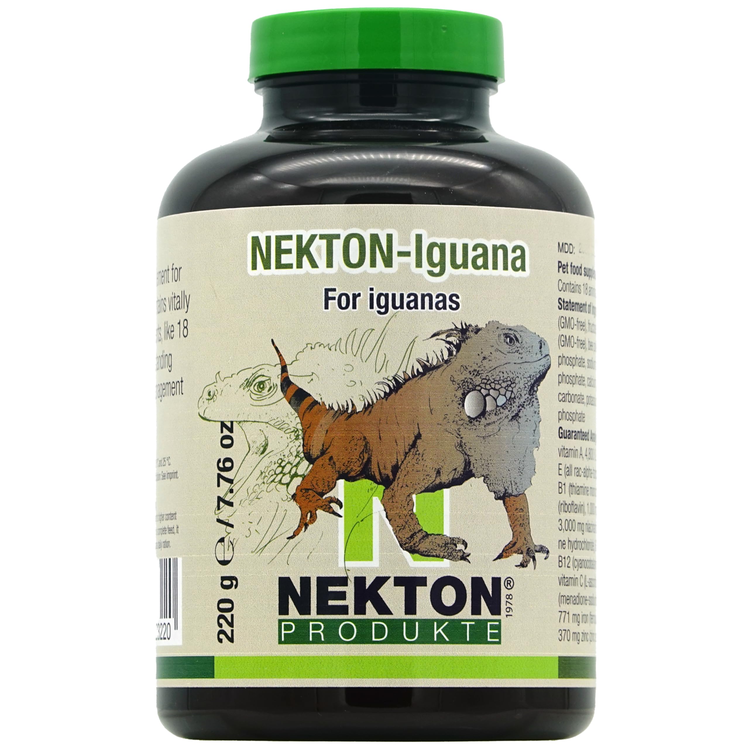 Nekton Iguana Vitaminas: envase iguanas, dosificación fácil para dieta equilibrada