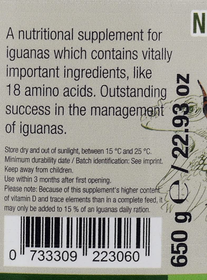 Mezcla con alimento usando Nekton Iguana Vitamins para reptiles