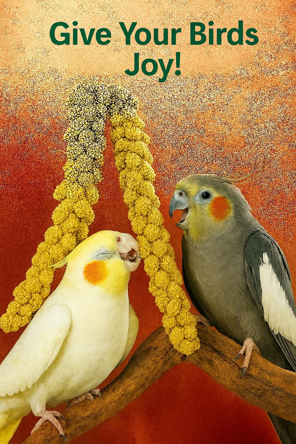 Nemeth Farms Millet Spray, bocado crujiente para aves curiosas y activas.