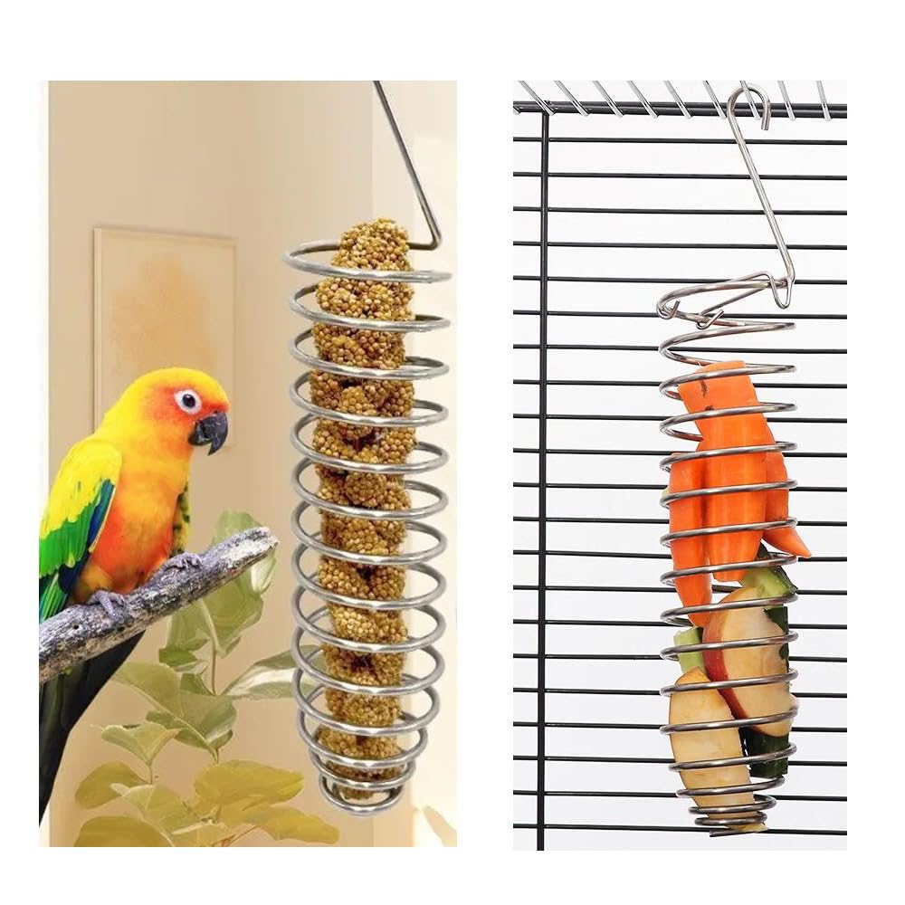 Alimentador colgante NentMent para aves, seguro y práctico en jaulas