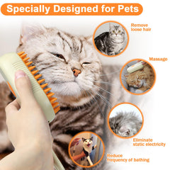 Nepfaivy uso-masaje-gato-con-vapor para cepillado cómodo y relajante.