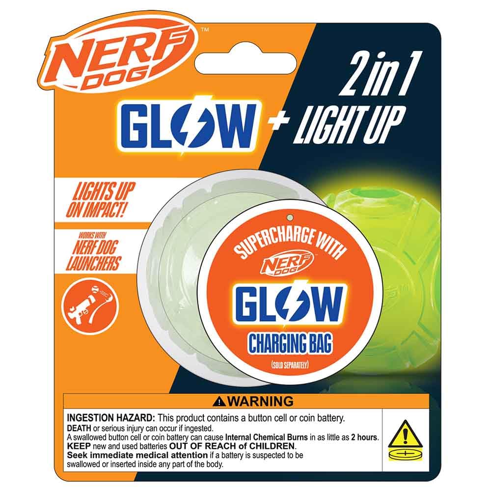 Bola Nerf LED Relámpago de 2,5 pulgadas para juego nocturno