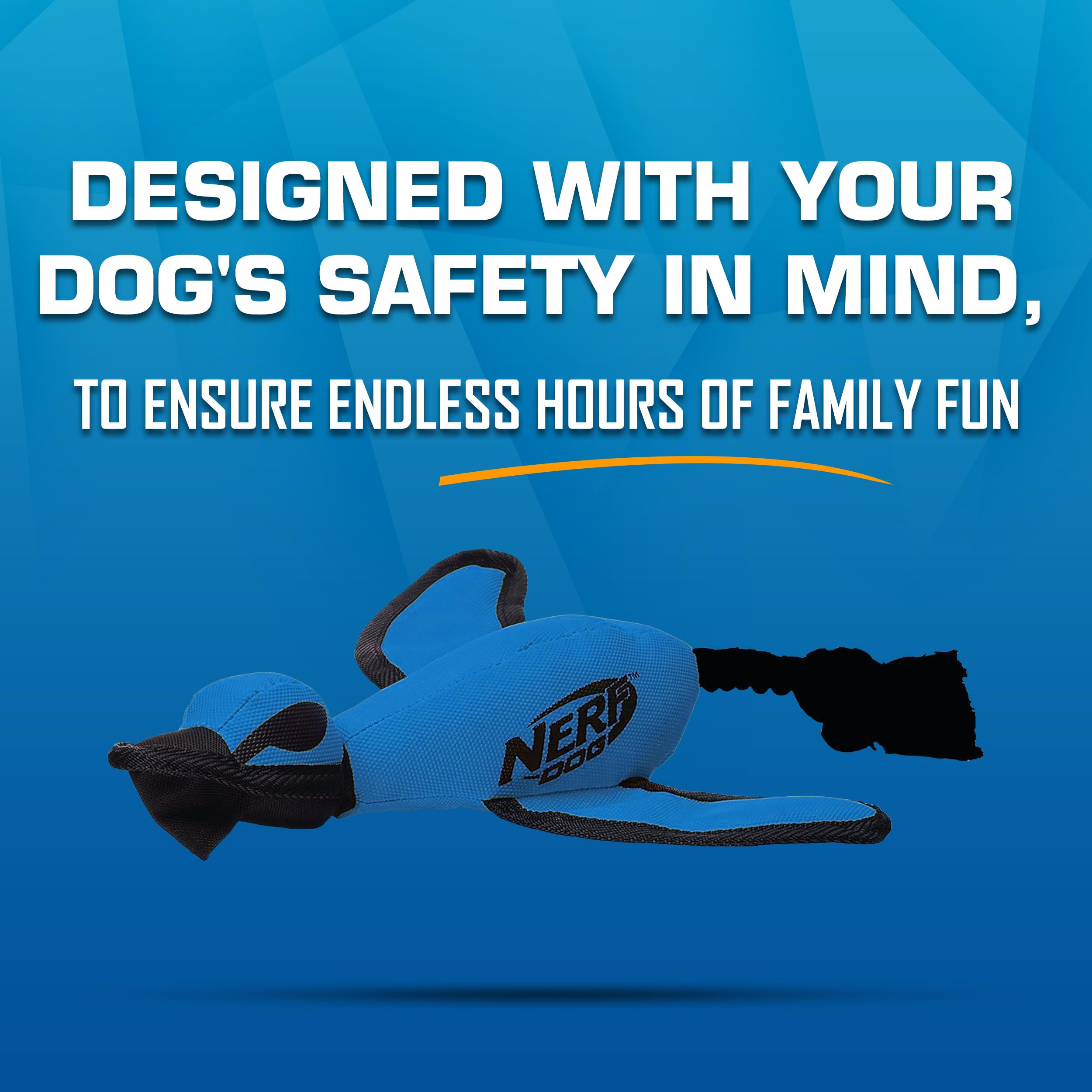 Juguete de exterior para perros Nerf Dog, ideal para sesiones largas de juego.