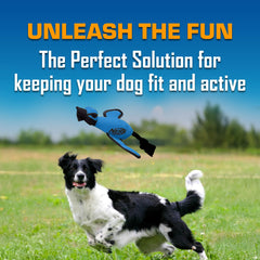 Nerf Dog Trackshot muestra nylon resistente, pensado para mordidas y juego prolongado.