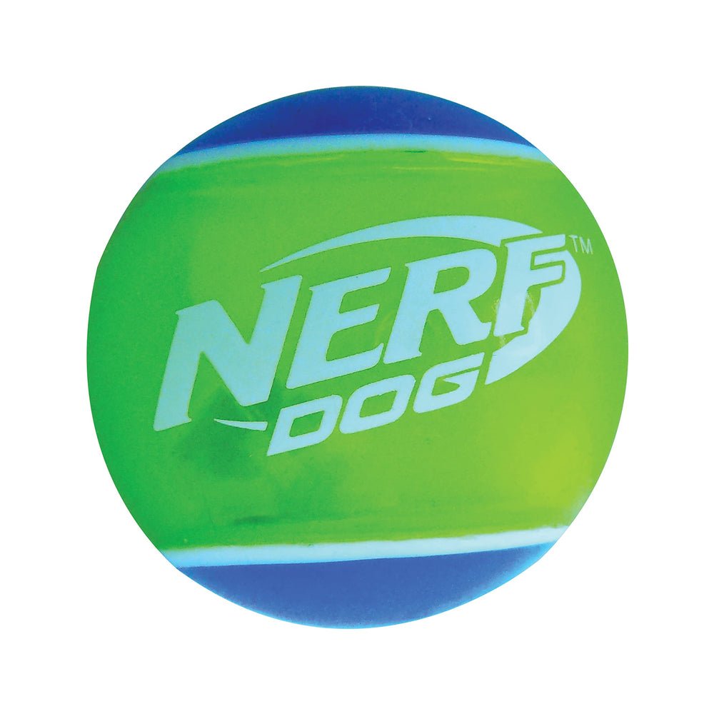 Nerf Dog paquete de dos bolas para juego en casa.
