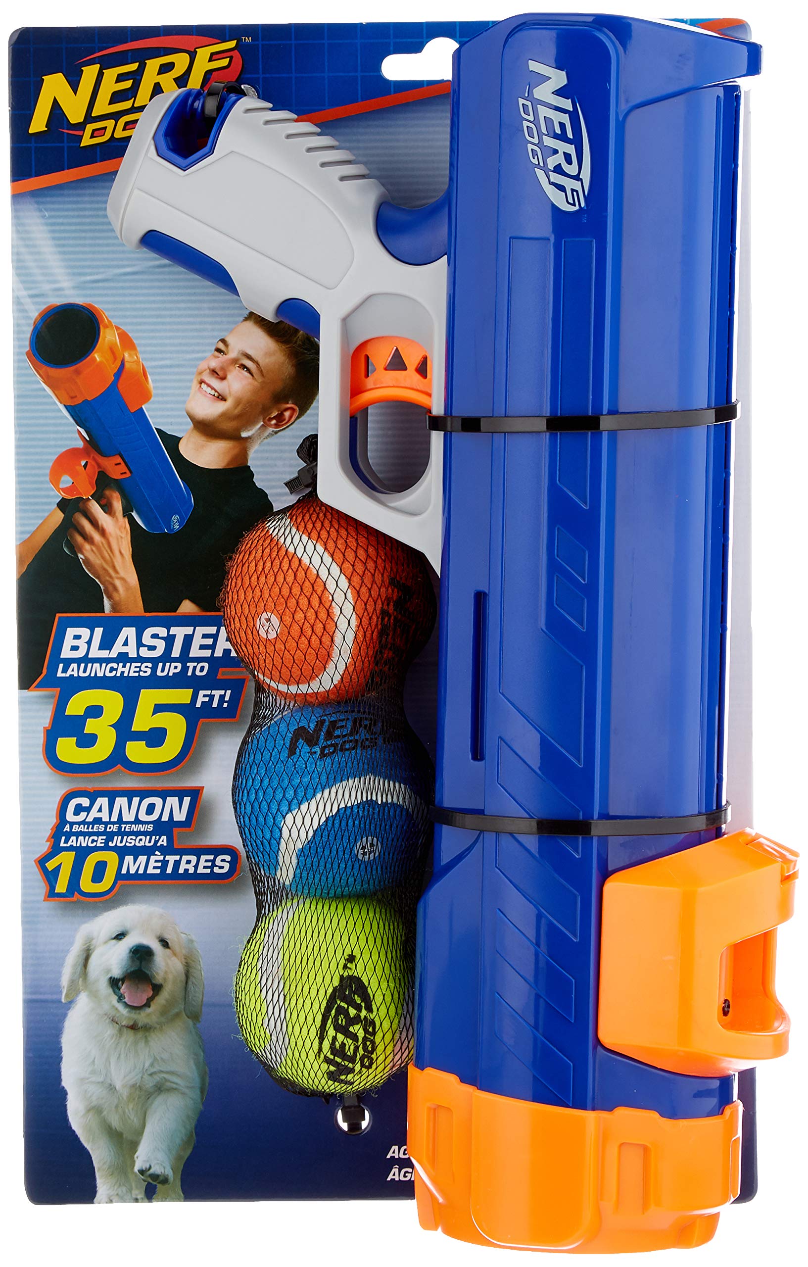 Nerf Dog Tennis Ball Blaster permite recogida de la pelota sin agacharte.