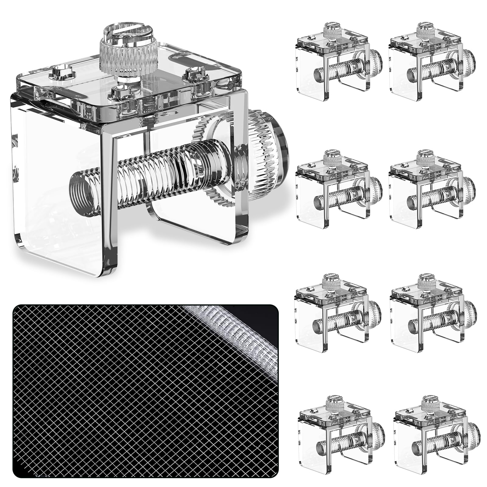 NestBasics tapa de acuario con 8 clips para mayor seguridad de los peces.