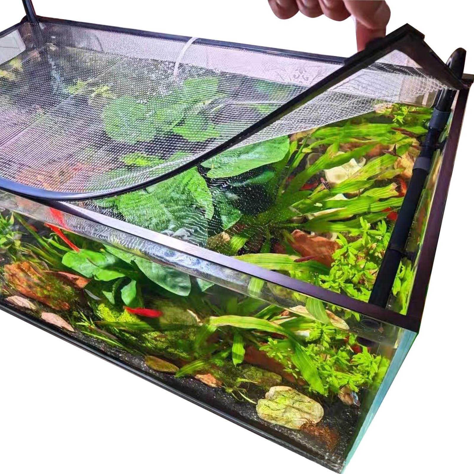 NestBasics tapa magnética para pecera protege a los peces del salto