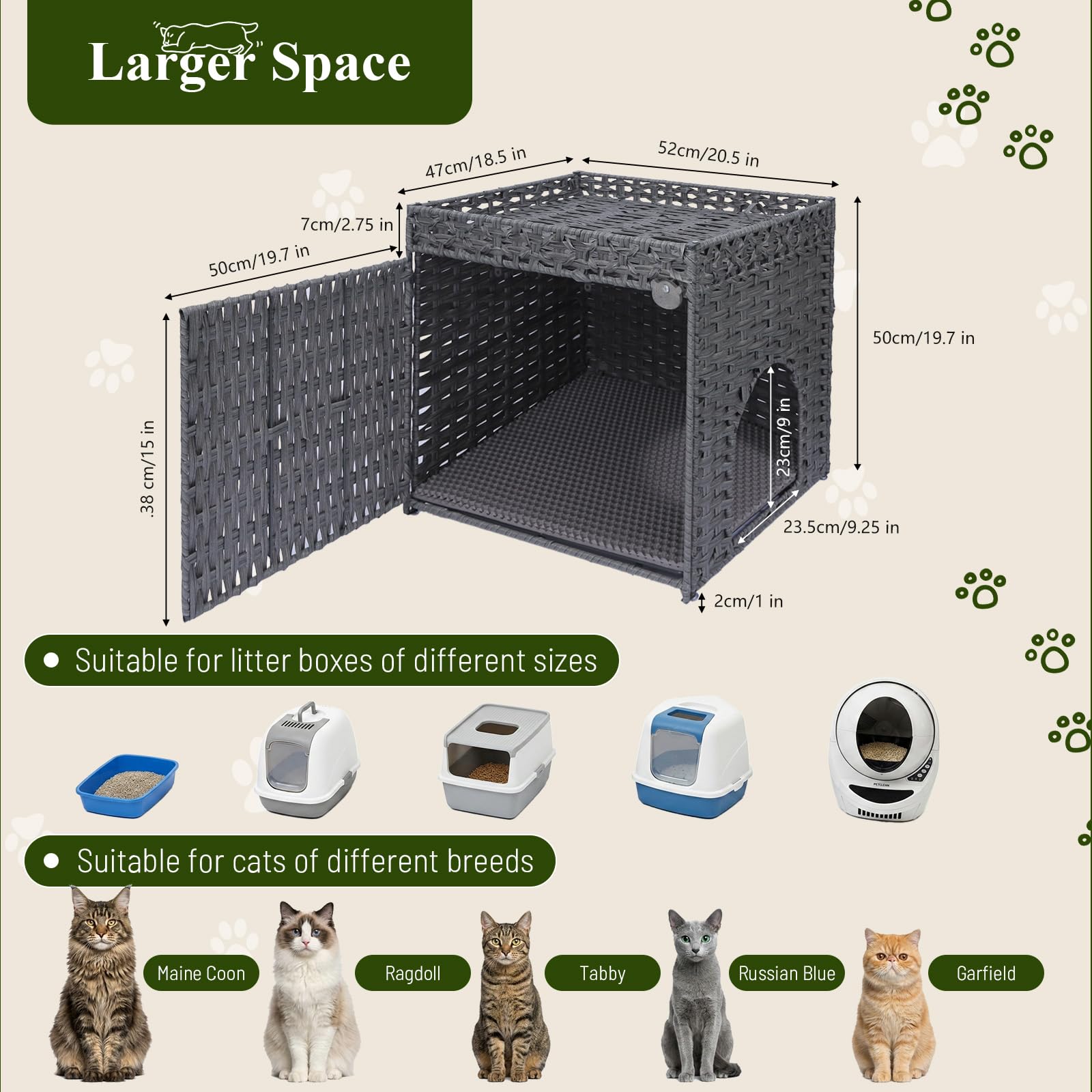 Neti Neti mueble multifuncional, refugio para gatos y mesa lateral.