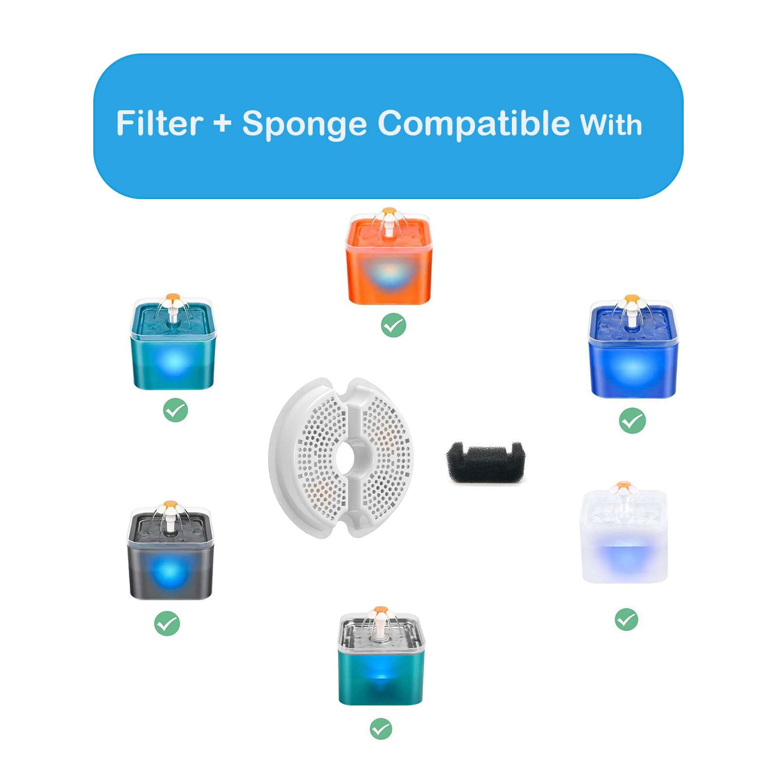 NeucomBBT filtro 8-pack compatible con AONBOY, mejora la limpieza del agua