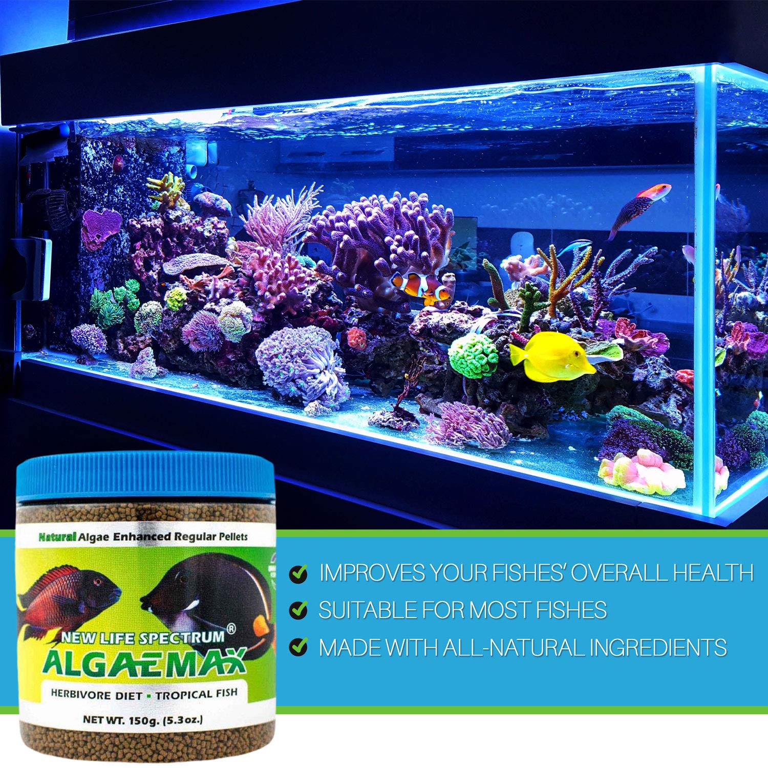 Textura de pellets de Algaemax para alimentación estable y efectiva