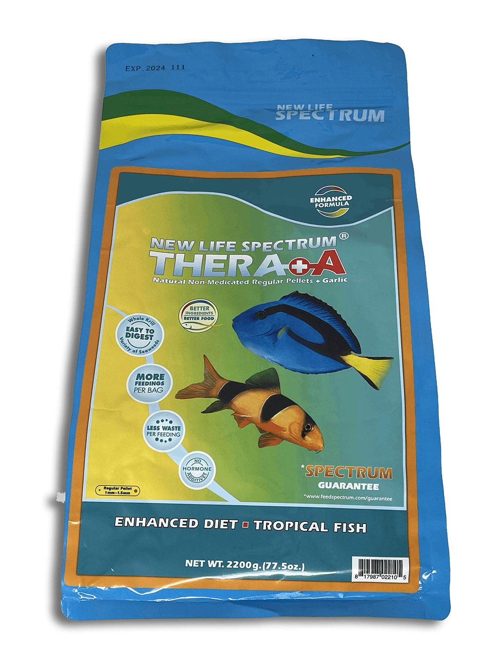 New Life Spectrum Thera+A, pellet regular, bolsa de 2200 g para nutrición equilibrada de peces