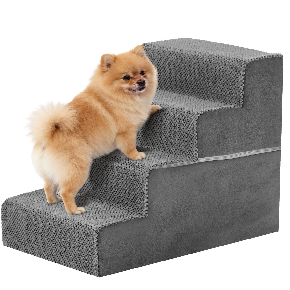 NEWBULIG Escaleras para Perro 4 Pasos sobre sofá, acceso cómodo para tu mascota.