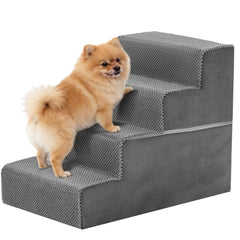 NEWBULIG Escaleras para Perro 4 Pasos sobre sofá, acceso cómodo para tu mascota.