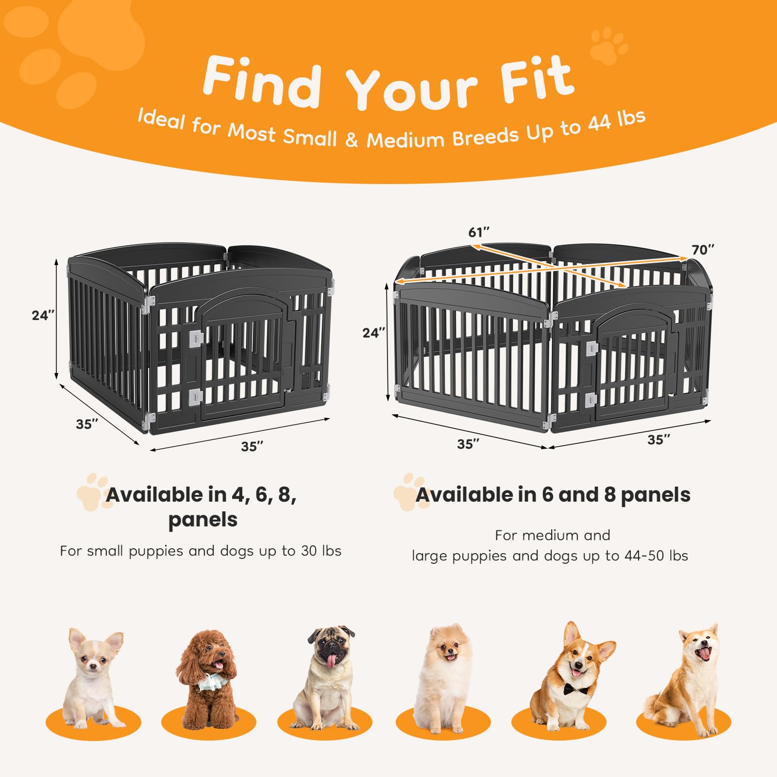 NEWBULIG paneles con borde suave, mayor seguridad para mascotas curiosas.