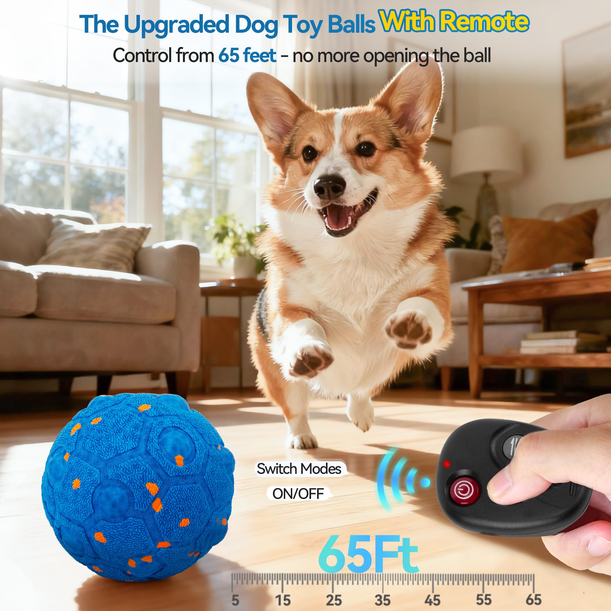 Newget bola con modos interactivos de 3 opciones para perros de energía variable