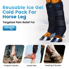 NEWGO Caballo conjunto de hielo bolsas de gel para aliviar inflamación en articulaciones tras trabajo intenso