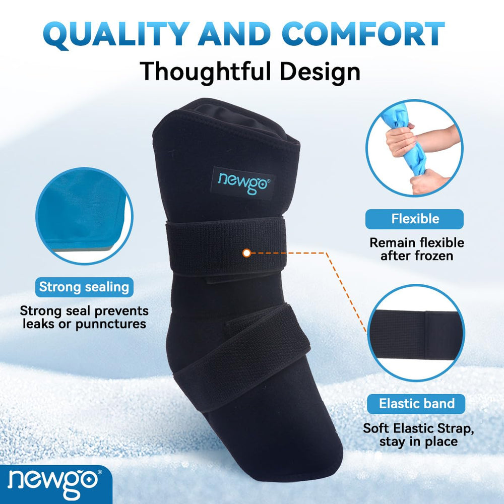NEWGO Caballo conjunto de hielo diseño 3D contorneado se adapta a la pierna del caballo