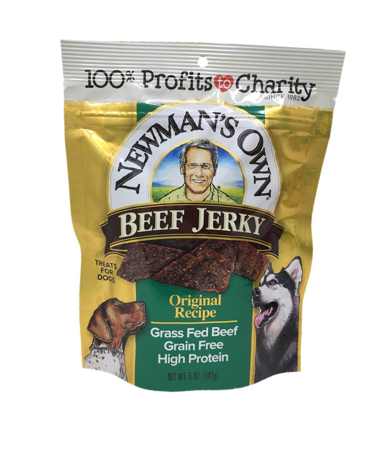 Conjunto doble de premios Newman's Own para perros, recetas variadas.