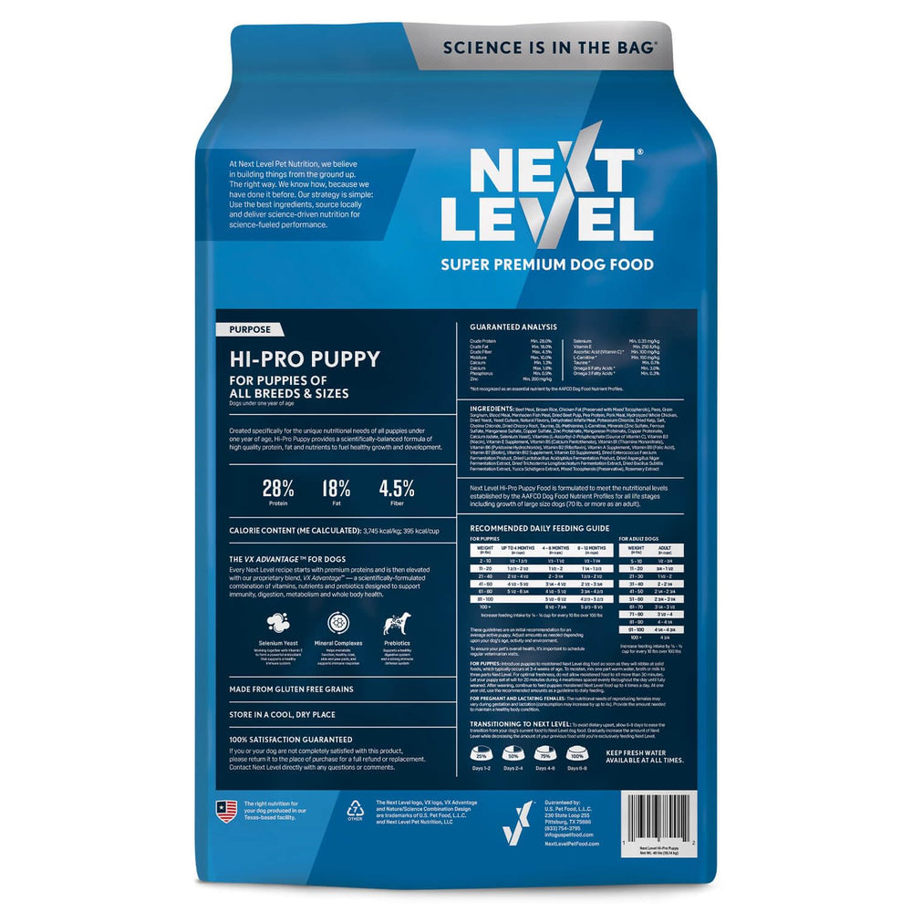 Next Level HI-PRO Puppy: bolsa de 40 libras para uso familiar
