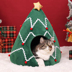 NIBESSER cama gato árbol Navidad tepee: refugio cálido y reconfortante.