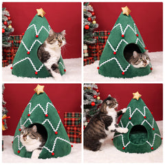 NIBESSER cama gato tepee cojin removible: asiento suave y lavable.
