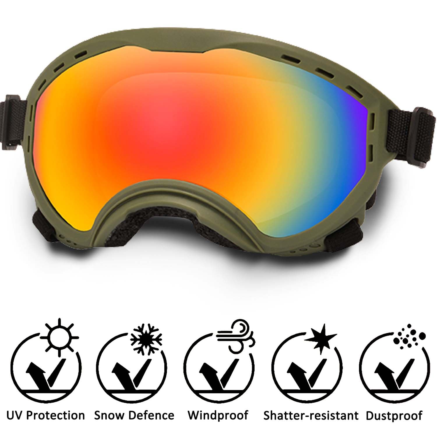 Lentes UV400 en gafas NICERINC PET para ojos caninos