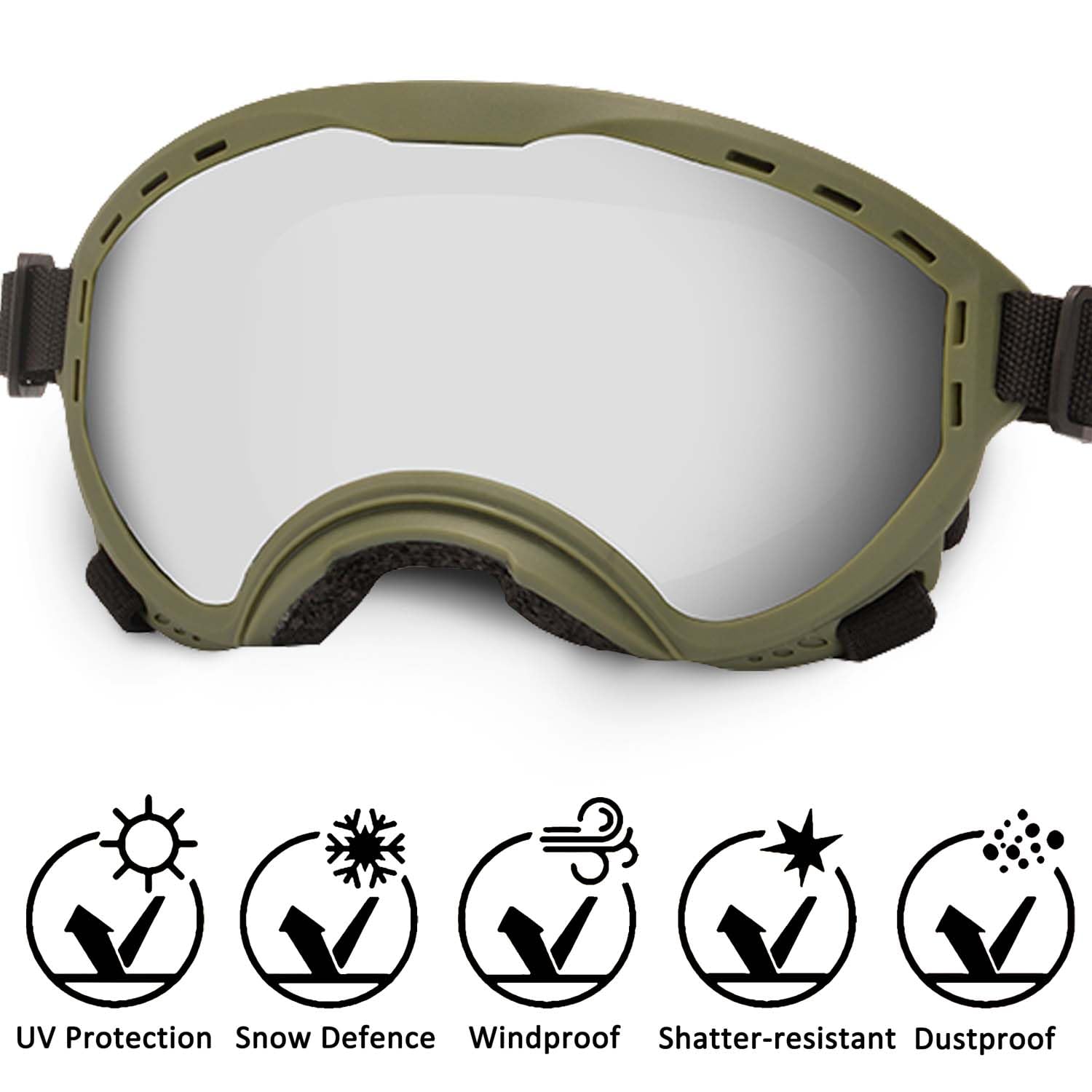 Gafas NICERINC PET con correa ajustable para un ajuste seguro durante paseos