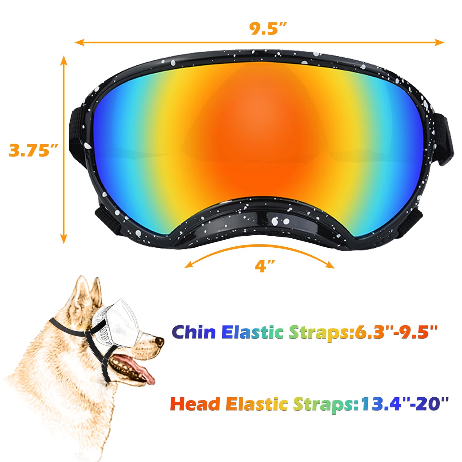 Gafas de perro NICERINC PET ligeras con lentes PC para paseos