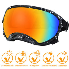 Protección UV para ojos caninos con lente PC y montura TPU