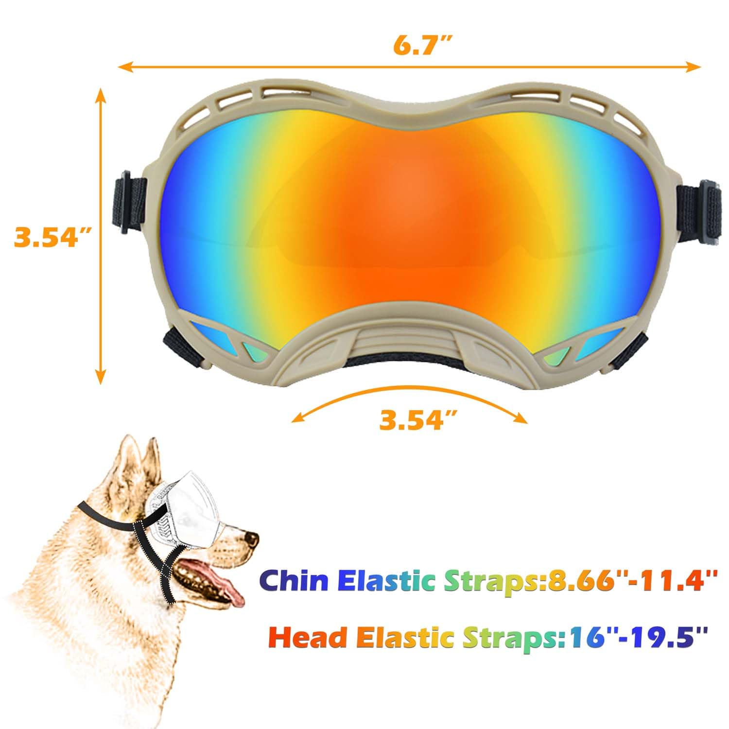 Lentes de PC NICERINC PET con protección ocular clara y segura