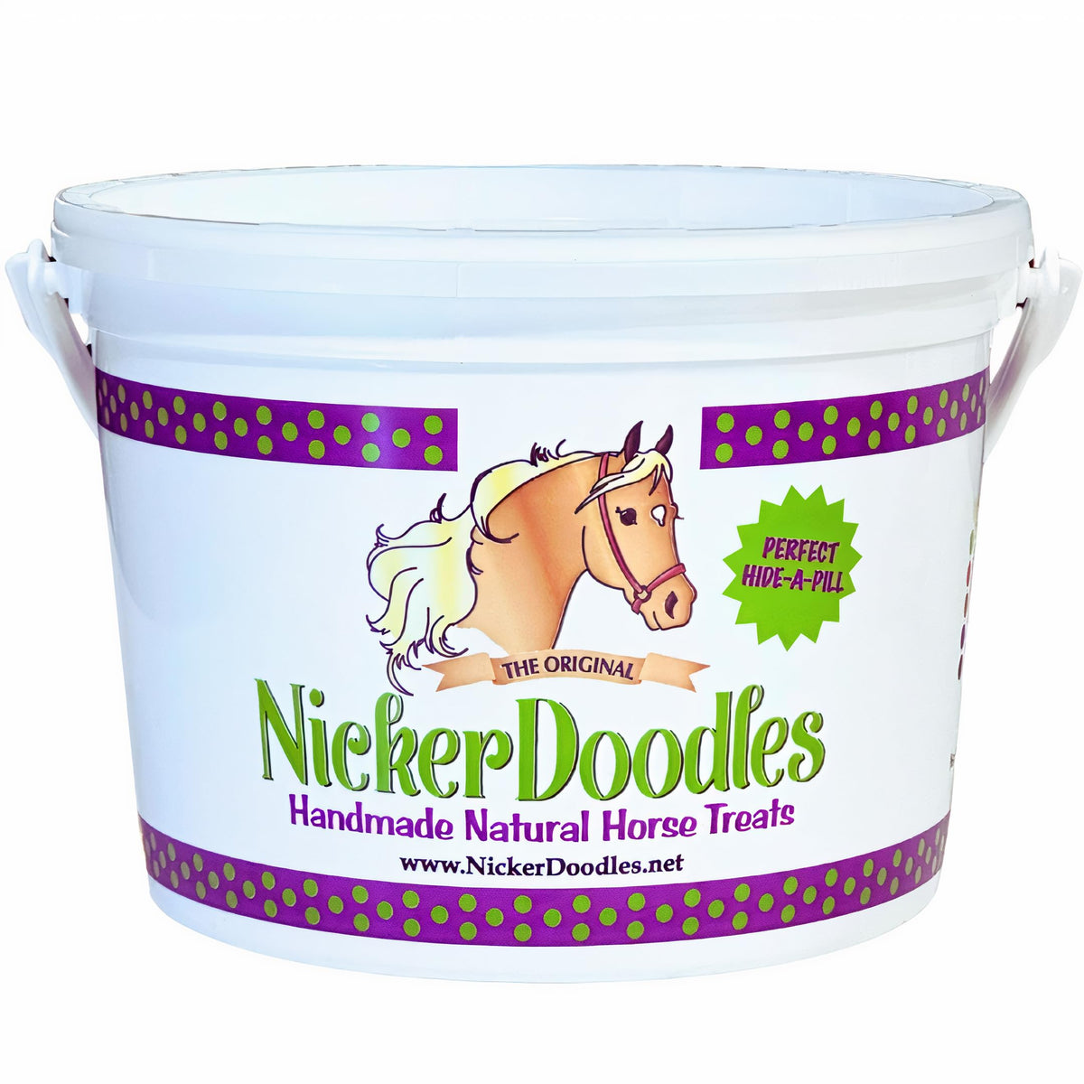 NickerDoodles Premios para caballos en empaque de cinco libras, fácil de almacenar.