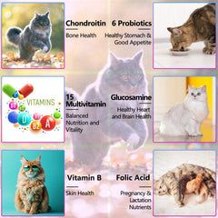NIFEISHI gotas multivitaminas para gatos, piel suave y pelaje brillante.