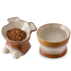 Nihow tazón elevado para comida de perro en cerámica, diseño estable