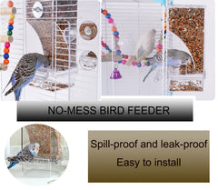 NINGVIHE comedero automático para aves pequeñas, alimentación continua sin supervisión.