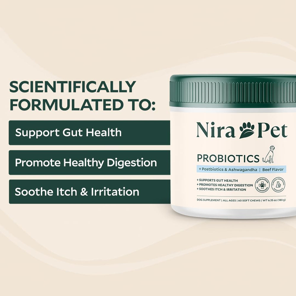 Nira Pet gráfico de salud digestiva, equilibrio intestinal.
