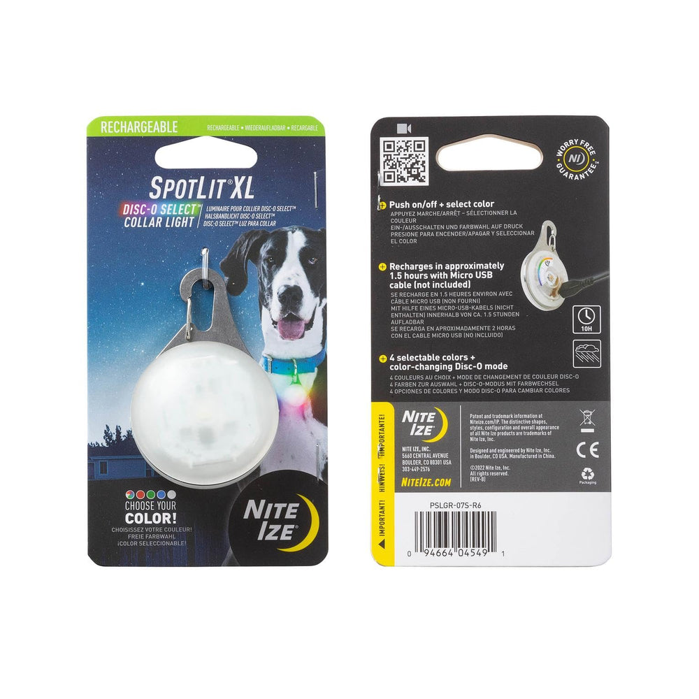 Nite Ize SpotLit XL: diseño robusto para perros activos en exteriores