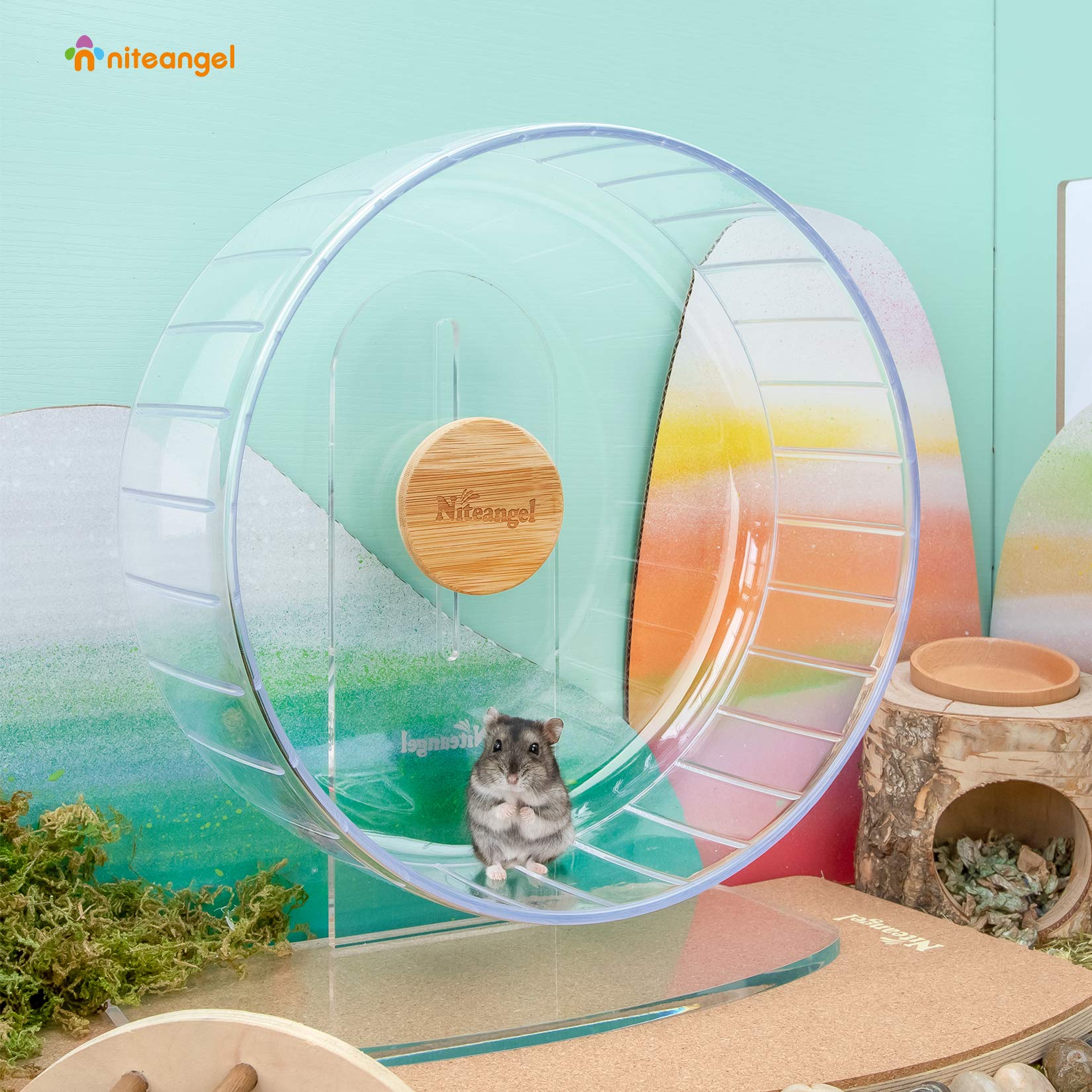 Base sólida de soporte Niteangel para rueda de hamster