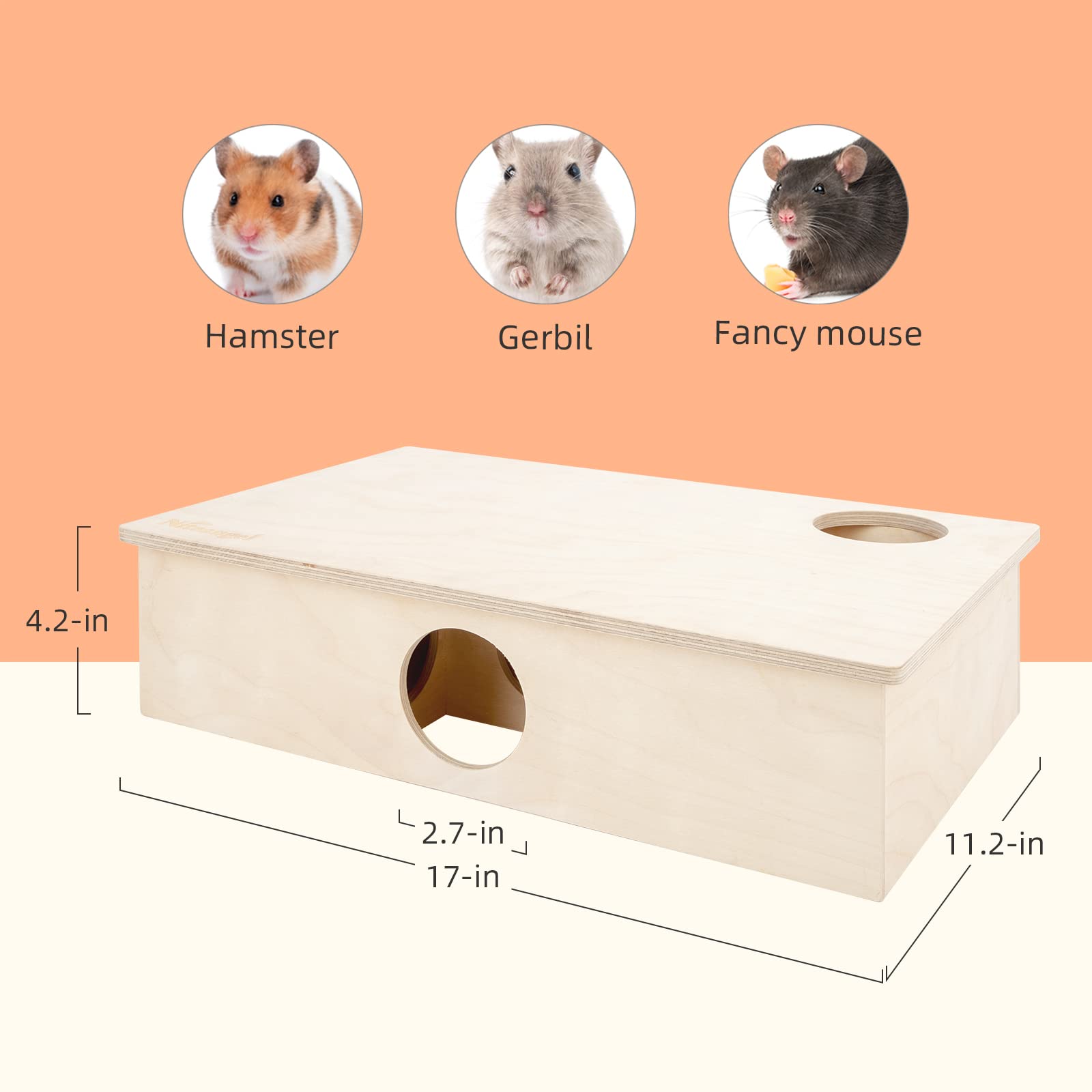 Niteangel Laberinto Hamster: interiores y pasadizos para juego activo y descanso protegido.