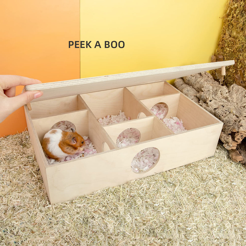 Niteangel Laberinto Hamster: techo desmontable facilita revisar dormideros sin molestar.
