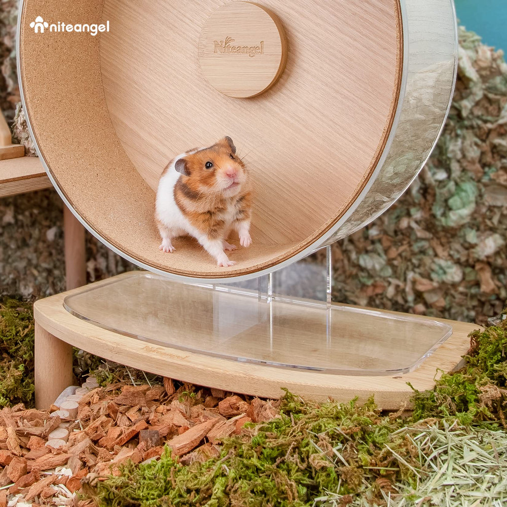 Niteangel plataforma elevada para rueda de hamster, mejora la ergonomía.