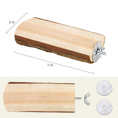 Plataforma Niteangel de madera para aves, soporte estable para trepar y explorar.