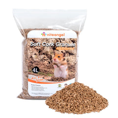 Niteangel sustrato natural de coco y corcho para hámster, ideal para explorar y construir madrigueras.