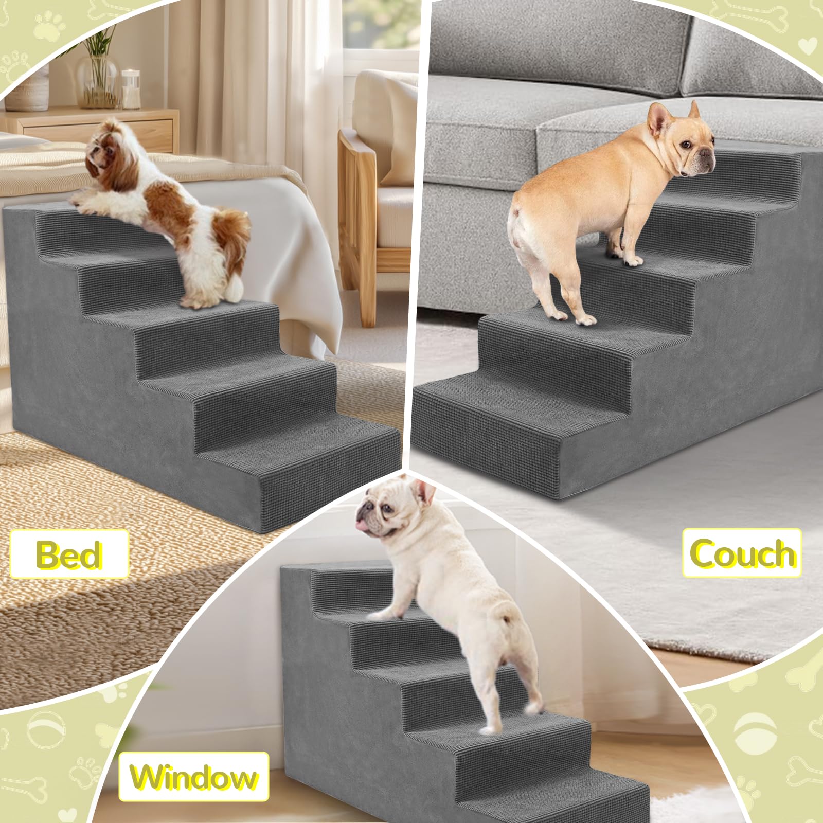 Niubya escalera, funda removible y lavable, limpieza rápida.