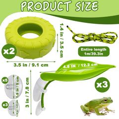Columpio de neumático Niuohoy para terrario, entretenimiento vertical para reptiles pequeños.