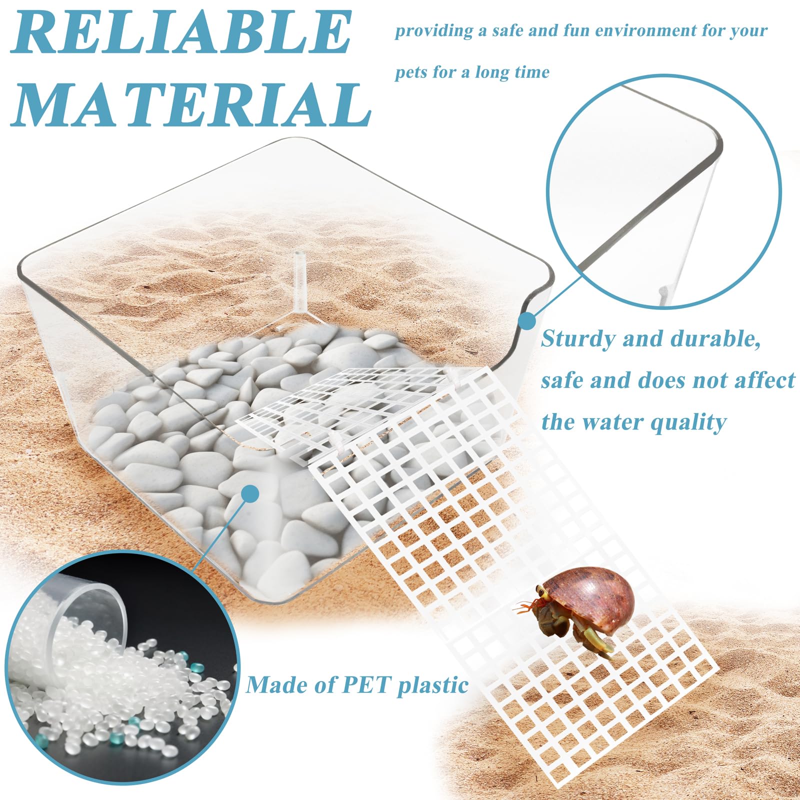 Material PET resistente Niuohoy seguro y duradero para acuarios.