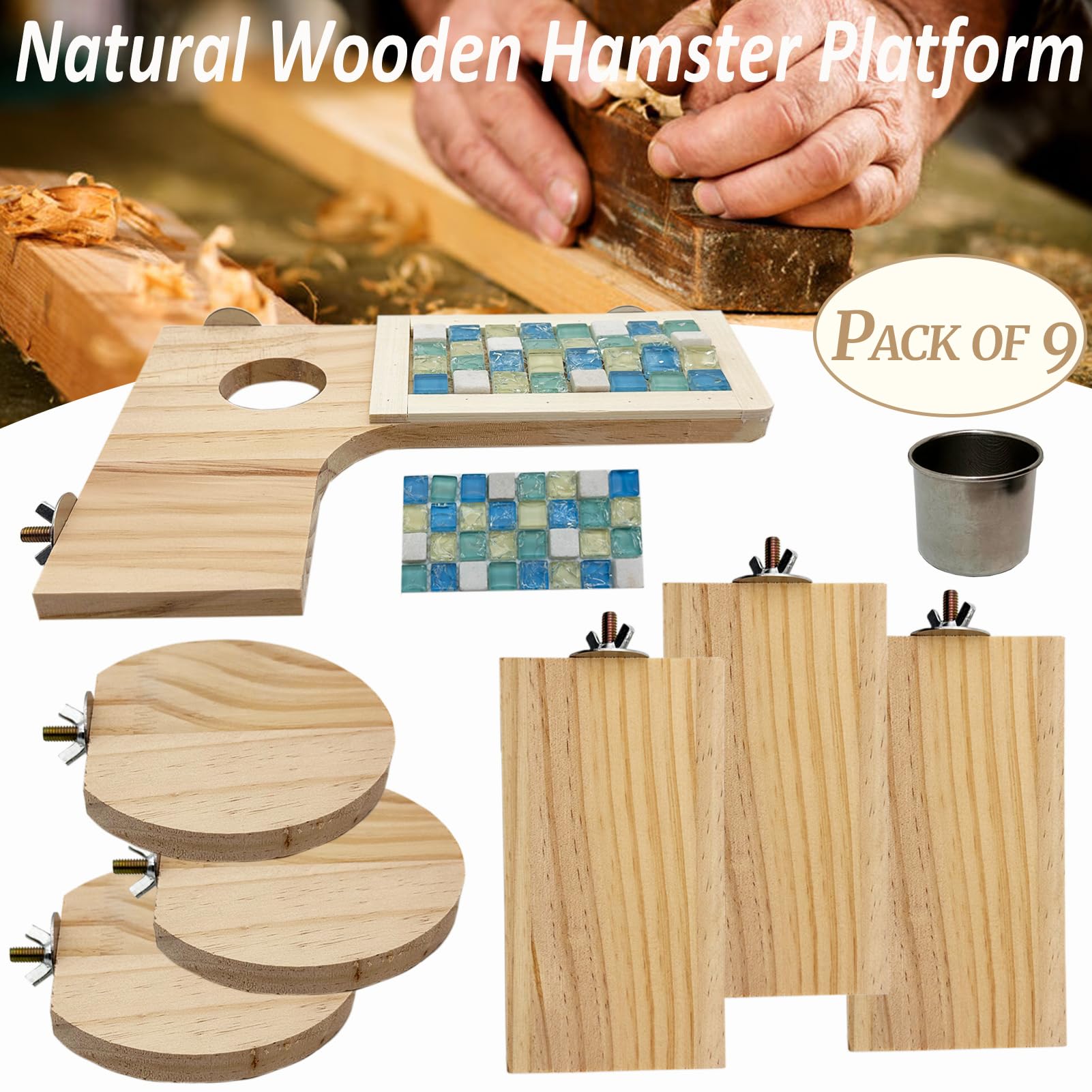Niwaes tabla cuadrada de madera, superficie estable para explorar.