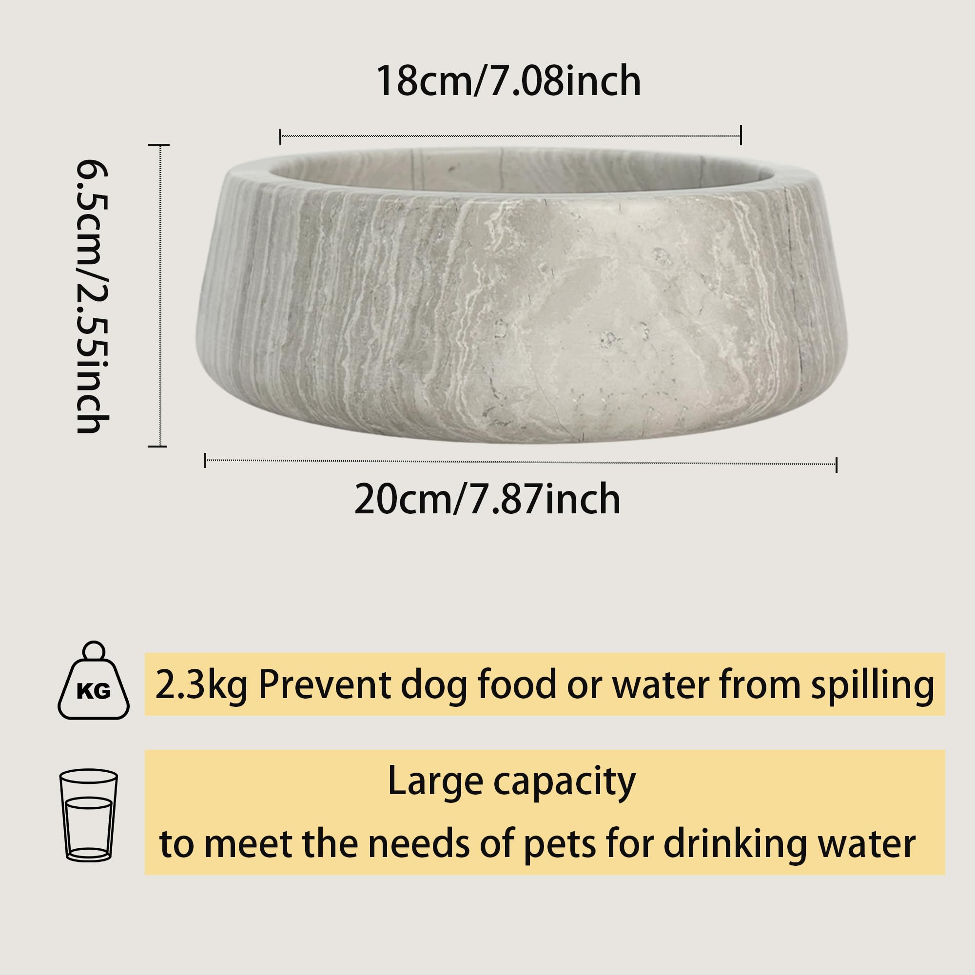 N NANSHOP plato marmol de alta calidad para comidas y agua seguras