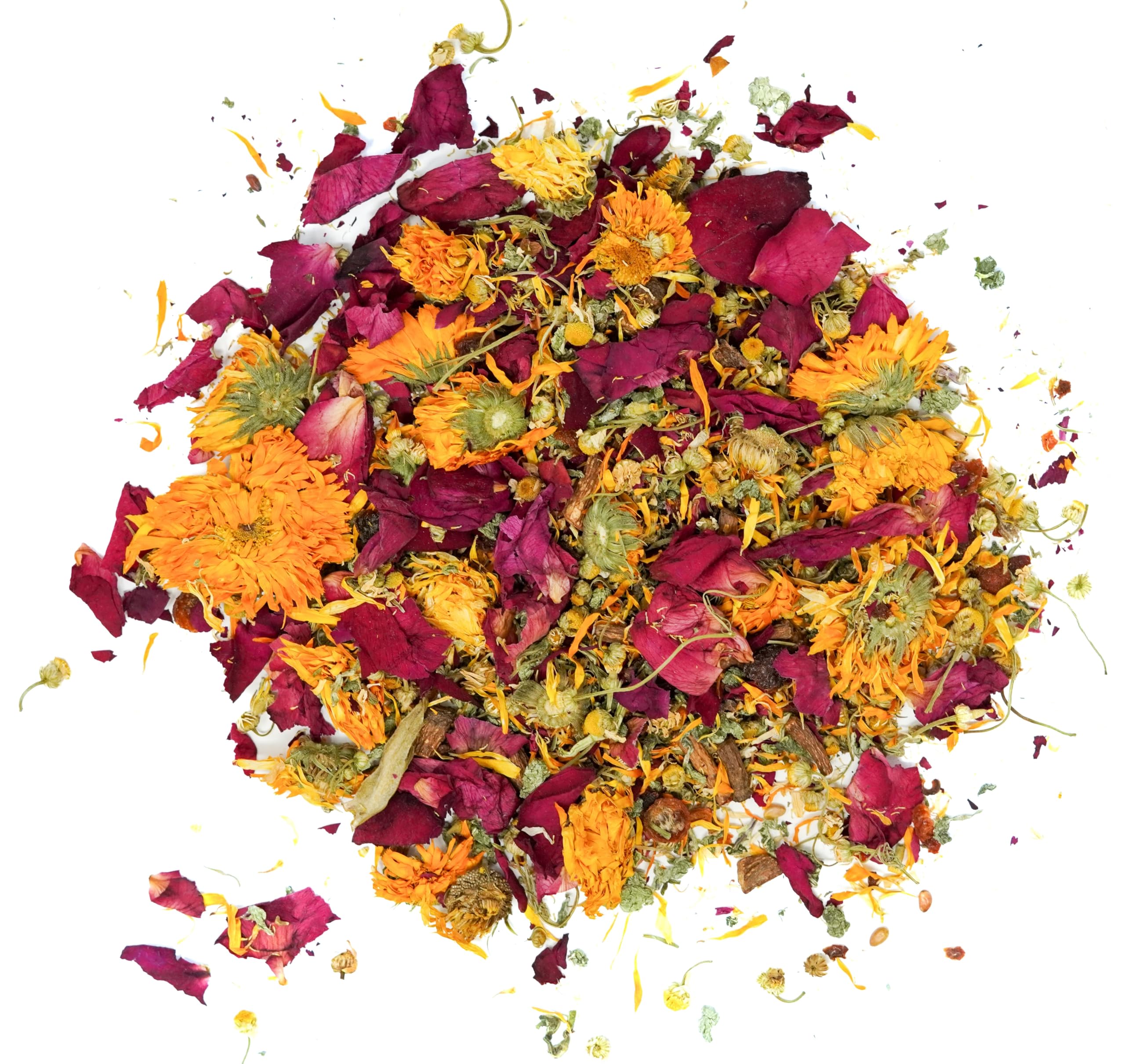 No Furries Delights Forage Mix empaque hermético conserva frescura y aromas herbales.
